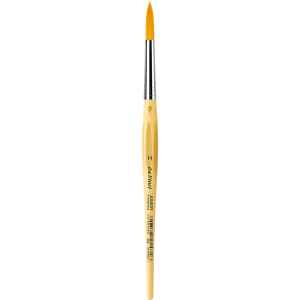 PENNELLO TONDO SINTETICO DORATO MANICO CORTO ANTI ROLLING SERIE 303 JUNIOR SYNTHETICS DA VINCI