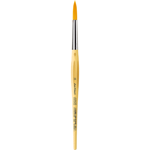PENNELLO TONDO SINTETICO DORATO MANICO CORTO ANTI ROLLING SERIE 303 JUNIOR SYNTHETICS DA VINCI