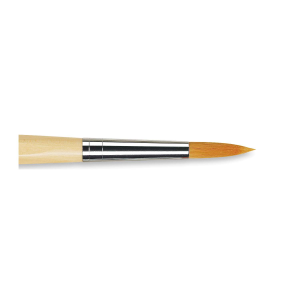 PENNELLO TONDO SINTETICO DORATO MANICO CORTO ANTI ROLLING SERIE 303 JUNIOR SYNTHETICS DA VINCI