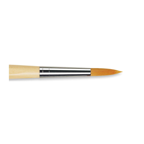 PENNELLO TONDO SINTETICO DORATO MANICO CORTO ANTI ROLLING SERIE 303 JUNIOR SYNTHETICS DA VINCI