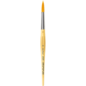 PENNELLO TONDO SINTETICO DORATO MANICO CORTO ANTI ROLLING SERIE 303 JUNIOR SYNTHETICS DA VINCI