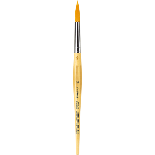 PENNELLO TONDO SINTETICO DORATO MANICO CORTO ANTI ROLLING SERIE 303 JUNIOR SYNTHETICS DA VINCI