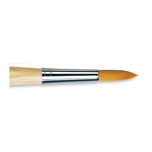 PENNELLO TONDO SINTETICO DORATO MANICO CORTO ANTI ROLLING SERIE 303 JUNIOR SYNTHETICS DA VINCI