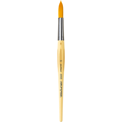 PENNELLO TONDO SINTETICO DORATO MANICO CORTO ANTI ROLLING SERIE 303 JUNIOR SYNTHETICS DA VINCI