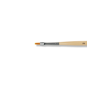 PENNELLO PIATTO SINTETICO DORATO MANICO CORTO ANTI ROLLING SERIE 304 JUNIOR SYNTHETICS DA VINCI
