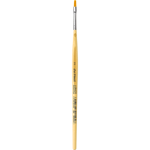 PENNELLO PIATTO SINTETICO DORATO MANICO CORTO ANTI ROLLING SERIE 304 JUNIOR SYNTHETICS DA VINCI