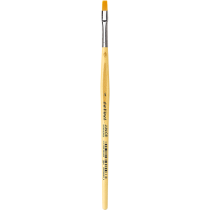 PENNELLO PIATTO SINTETICO DORATO MANICO CORTO ANTI ROLLING SERIE 304 JUNIOR SYNTHETICS DA VINCI