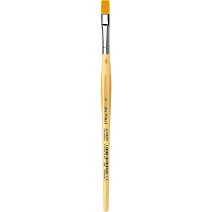 PENNELLO PIATTO SINTETICO DORATO MANICO CORTO ANTI ROLLING SERIE 304 JUNIOR SYNTHETICS DA VINCI
