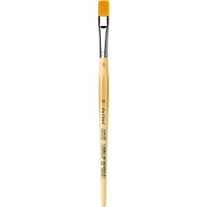 PENNELLO PIATTO SINTETICO DORATO MANICO CORTO ANTI ROLLING SERIE 304 JUNIOR SYNTHETICS DA VINCI
