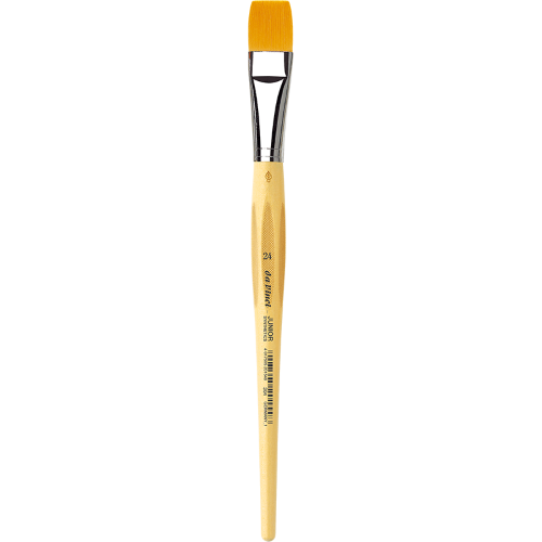 PENNELLO PIATTO SINTETICO DORATO MANICO CORTO ANTI ROLLING SERIE 304 JUNIOR SYNTHETICS DA VINCI