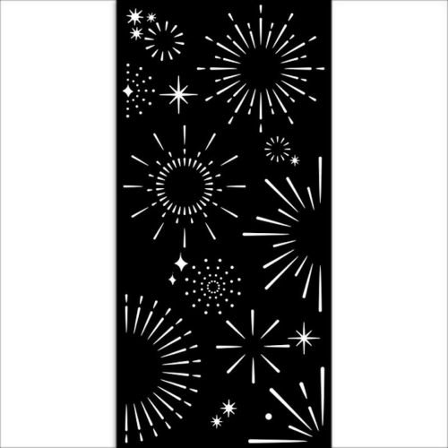 MASCHERINA STENCIL SPESSORE MM 0.25 CM 12 X 25 CREATE HAPPINESS STELLE STAMPERIA