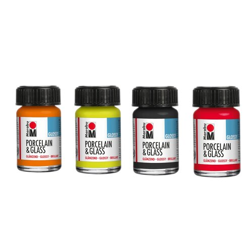 COLORE LUCIDO A BASE D'ACQUA PER CERAMICA E VETRO 15 ML PORCELAIN & GLASS MARABÙ