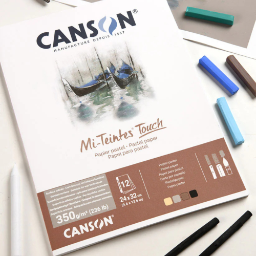 ALBUM CARTA PER PASTELLO E DISEGNO CANSON MI-TEINTES TOUCH CM 24 X 32 GR MQ 350 COLORI ASSORTITI