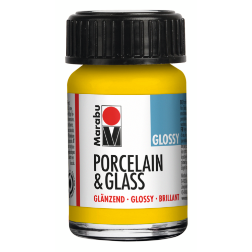 COLORE LUCIDO A BASE D'ACQUA PER CERAMICA E VETRO 15 ML PORCELAIN & GLASS MARABÙ
