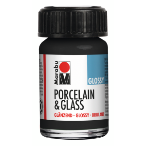 COLORE LUCIDO A BASE D'ACQUA PER CERAMICA E VETRO 15 ML PORCELAIN & GLASS MARABÙ