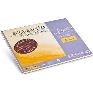 BLOCCO CARTA PER ACQUERELLO FABRIANO ARTISTICO EXTRA WHITE GRANA FINA 300 GR MQ