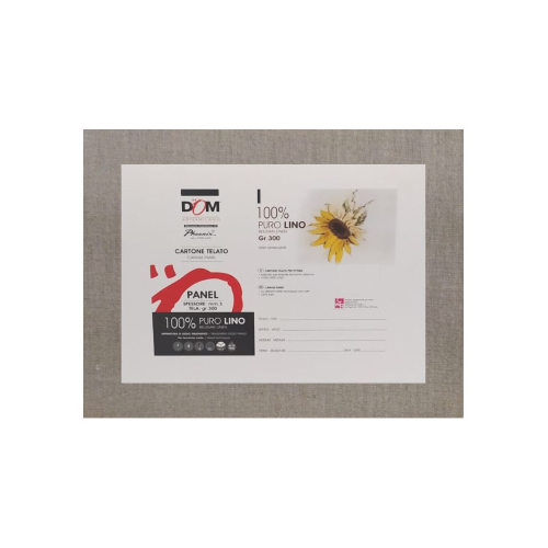 CARTONE TELATO SPESSORE MM 3 TELA IN PURO LINO 100% GR MQ 300 DOM