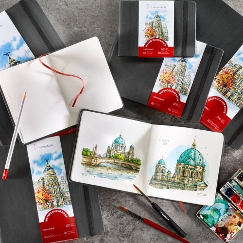 ALBUM PER ACQUERELLO WATERCOLOUR BOOK CON COPERTINA RIGIDA GR MQ 200 HAHNEMUHLE