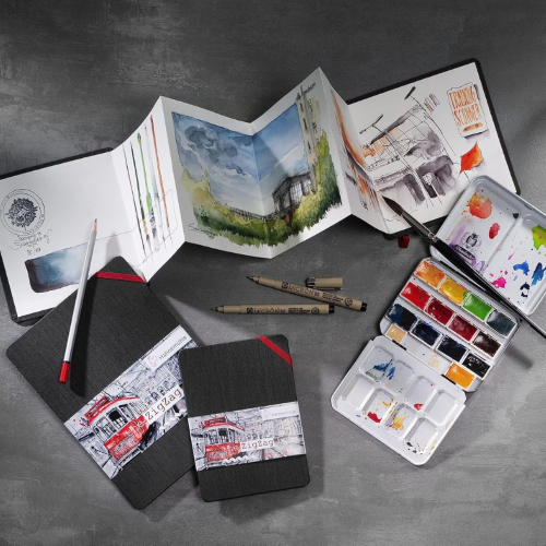 ALBUM PER ACQUERELLO PIEGHEVOLE THE ZIGZAG BOOK GR MQ 300 HAHNEMUHLE