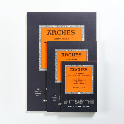 BLOCCO CARTA PER ACQUERELLO ARCHES GRANA GROSSA GR 300 MQ