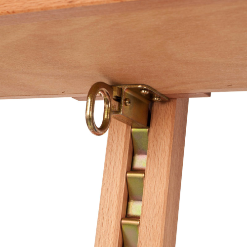 CAVALLETTO DA STUDIO MEDIO PER TELE FINO A CM 215 CON RIPIANO PORTACOLORI IN LEGNO MASSELLO DI FAGGIO M/07 MABEF