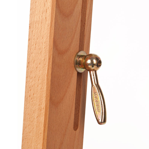 CAVALLETTO DA STUDIO MEDIO PER TELE FINO A CM 215 CON RIPIANO PORTACOLORI IN LEGNO MASSELLO DI FAGGIO M/07 MABEF