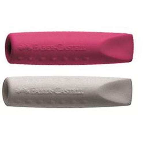 BUSTINA CON 2 GOMMINI SALVAPUNTA GRIP 2001 FABER CASTELL
