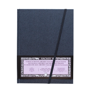 BLOCCO PER ACQUERELLO CON COPERTINA RIGIDA ART JOURNAL ARCHES GRANA SATINATA 100% COTONE GR MQ 185 