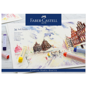 CONFEZIONE CON 36 PASTELLI MORBIDI SEZIONE QUADRATA - CRETE PASTELLO FABER CASTELL