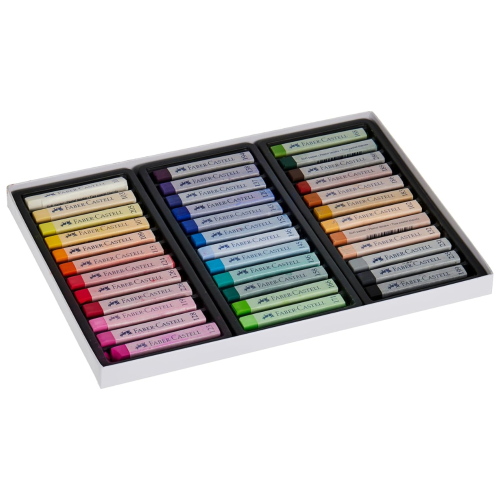 CONFEZIONE CON 36 PASTELLI MORBIDI SEZIONE QUADRATA - CRETE PASTELLO FABER CASTELL