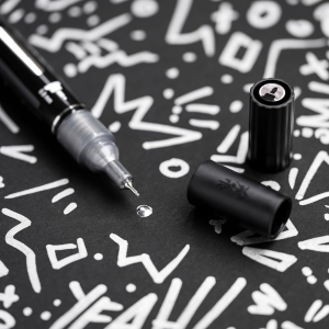 PENNARELLO EFFETTO SPECCHIO - CROMATO CON DOPPIA PUNTA DA 3 MM E DA 0,8 MM - MULTIMARK MIRROR CHROME FABER CASTELL