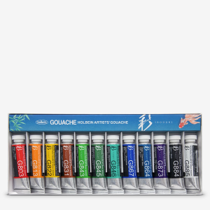 CONFEZIONE CON 12 GOUACHE IRODORI EXTRAFINI DA 15 ML SELEZIONE ESTATE ARTISTS' HOLBEIN