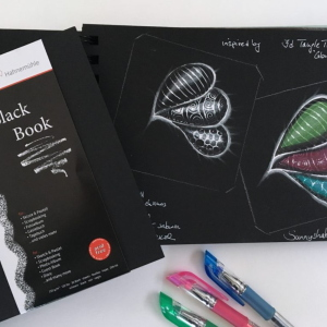 BLOCCO SPIRALATO CARTA PER DISEGNO COLORE NERO GR MQ 250 BLACK BOOK HAHNEMUHLE