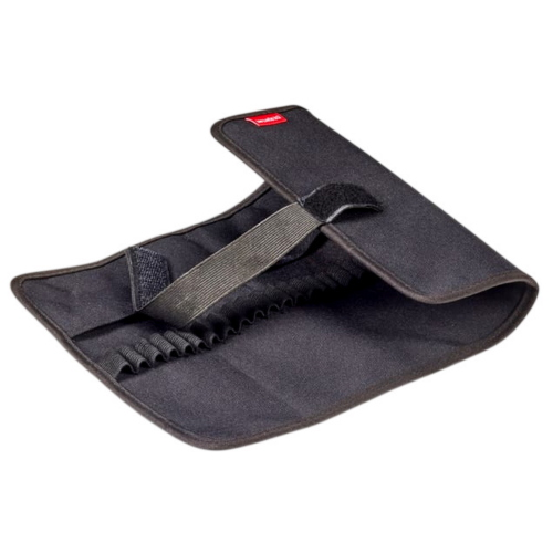 ASTUCCIO IN TESSUTO NERO VUOTO PER 24 MATITE E TASCA CON CERNIERA PENCIL WRAP DERWENT