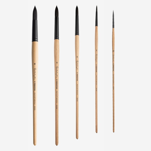 PENNELLO PRINCETON CATALYST POLYTIP SERIE P6400R - TONDO SINTETICO RIGIDO IMIT. SETOLA MANICO LUNGO