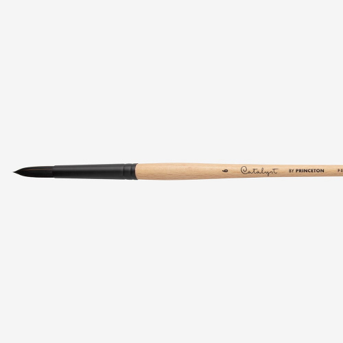 PENNELLO PRINCETON CATALYST POLYTIP SERIE P6400R - TONDO SINTETICO RIGIDO IMIT. SETOLA MANICO LUNGO