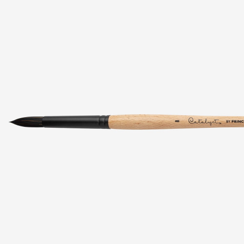 PENNELLO PRINCETON CATALYST POLYTIP SERIE P6400R - TONDO SINTETICO RIGIDO IMIT. SETOLA MANICO LUNGO