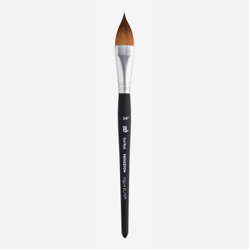 PENNELLO PRINCETON AQUA ELITE SERIE P4850OW - OVALE SINTETICO EXTRA FINE IMITAZIONE MARTORA KOLINSKY MANICO CORTO