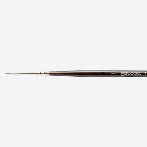 PENNELLO ESCODA ULTIMO SERIE 1525 - TONDO SINTETICO IMIT. VAJO SCURO TENDO MANICO CORTO