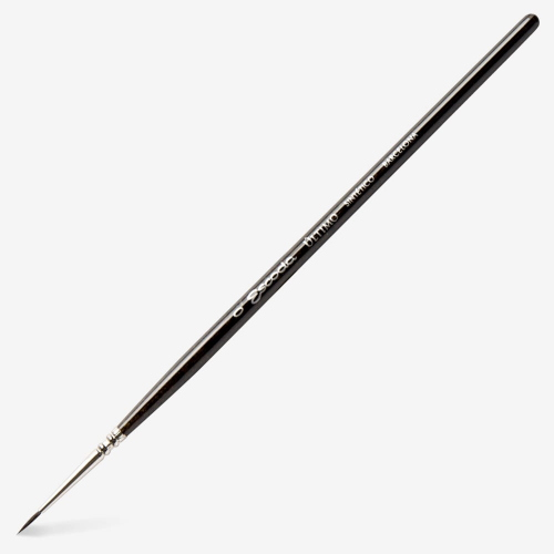 PENNELLO ESCODA ULTIMO SERIE 1525 - TONDO SINTETICO IMIT. VAJO SCURO TENDO MANICO CORTO