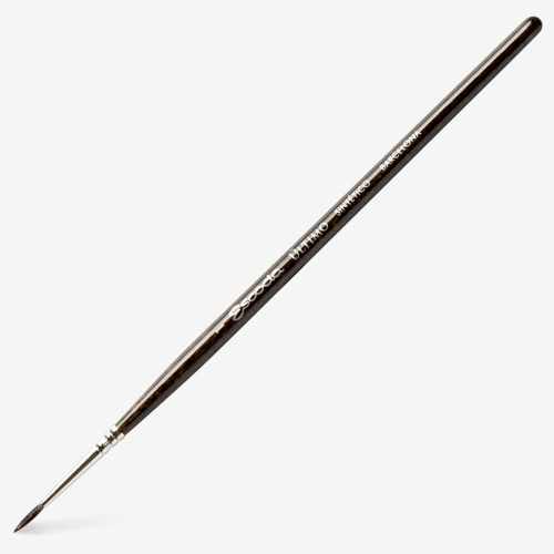 PENNELLO ESCODA ULTIMO SERIE 1525 - TONDO SINTETICO IMIT. VAJO SCURO TENDO MANICO CORTO