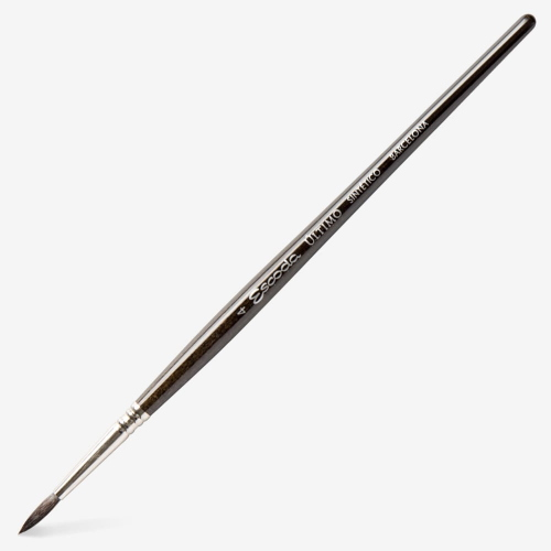 PENNELLO ESCODA ULTIMO SERIE 1525 - TONDO SINTETICO IMIT. VAJO SCURO TENDO MANICO CORTO