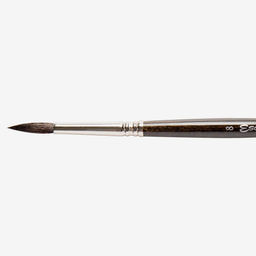 PENNELLO ESCODA ULTIMO SERIE 1525 - TONDO SINTETICO IMIT. VAJO SCURO TENDO MANICO CORTO