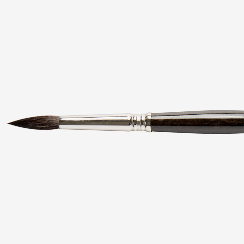PENNELLO ESCODA ULTIMO SERIE 1525 - TONDO SINTETICO IMIT. VAJO SCURO TENDO MANICO CORTO