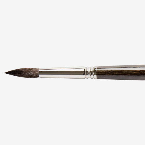 PENNELLO ESCODA ULTIMO SERIE 1525 - TONDO SINTETICO IMIT. VAJO SCURO TENDO MANICO CORTO