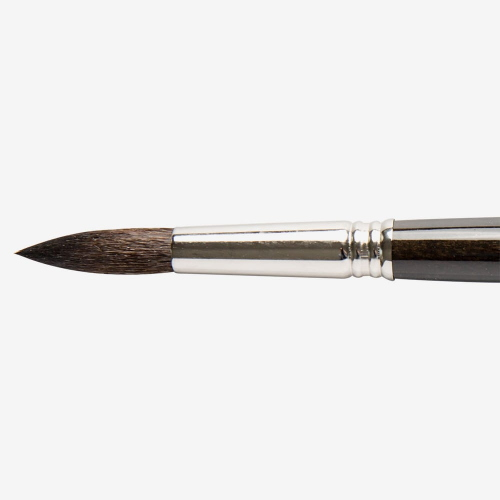PENNELLO ESCODA ULTIMO SERIE 1525 - TONDO SINTETICO IMIT. VAJO SCURO TENDO MANICO CORTO