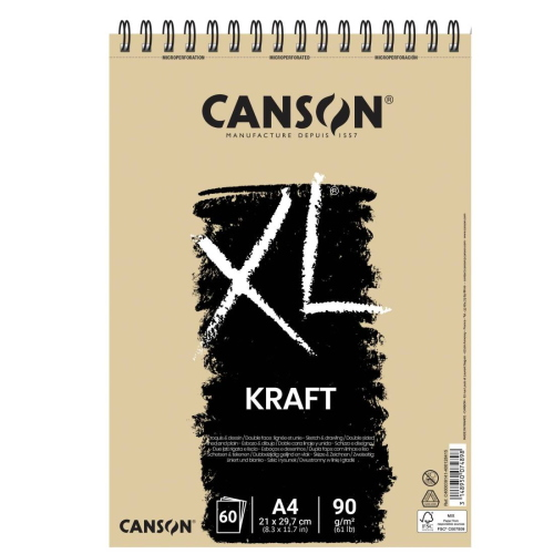 BLOCCO CARTA PER SCHIZZO CANSON XL KRAFT 90 GR MQ