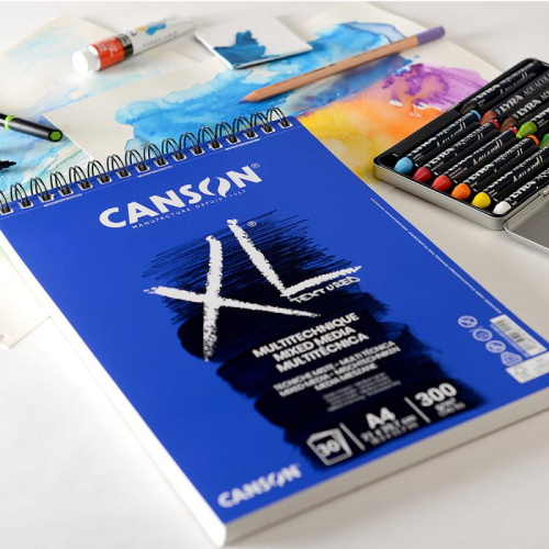 BLOCCO CARTA PER TECNICHE MISTE CANSON XL TEXTURED MIXED MEDIA 300 GR MQ