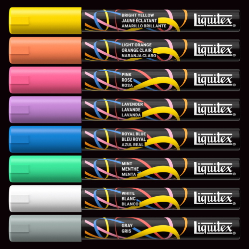 CONFEZIONE CON 8 PENNARELLI ACRILICI MULTISUPERFICIE PUNTA TONDA DA 2 MM LIQUITEX MARKER - SET DREAMSCAPE