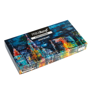 CONFEZIONE CON 8 COLORI ACRILICI EXTRAFINI HEAVY BODY DA 35 ML PRIMACRYL PROFESSIONAL SCHMINCKE - SET NIGHTSCAPE